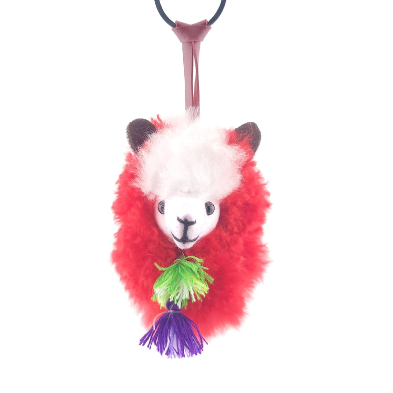 Load image into Gallery viewer, Happy Alpaca Face Keychain