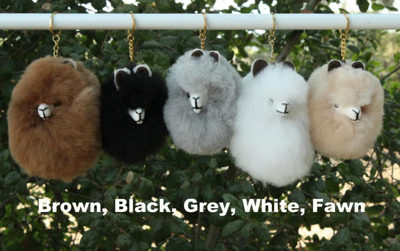 Load image into Gallery viewer, Happy Alpaca Face Keychain