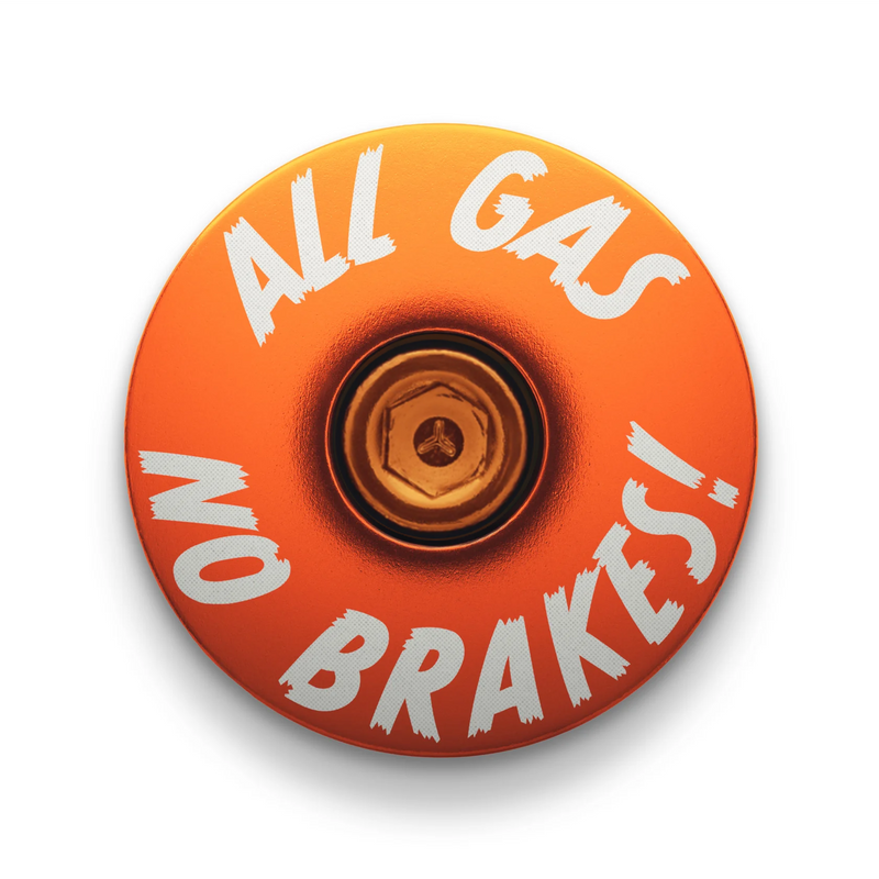 Load image into Gallery viewer, All Gas No Brakes - Custom Bike Headset Cap