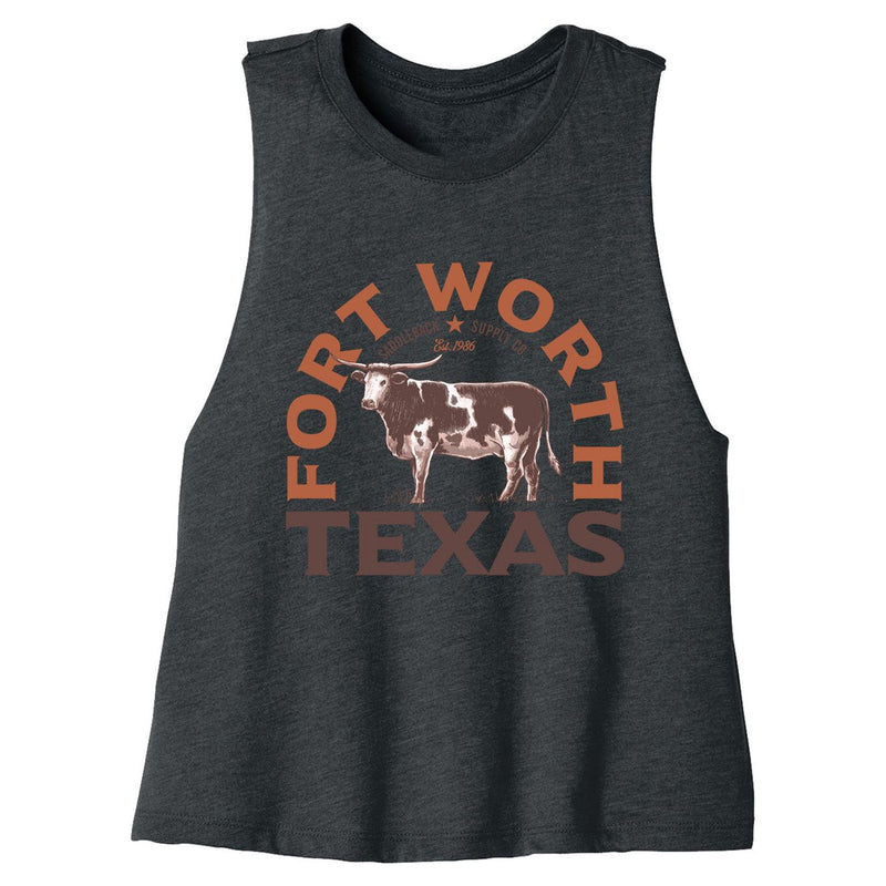 Load image into Gallery viewer, Texas Longhorn Crop Top
