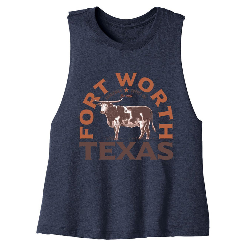 Load image into Gallery viewer, Texas Longhorn Crop Top