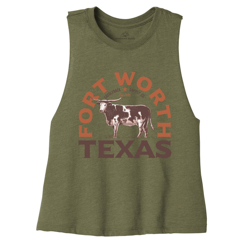 Load image into Gallery viewer, Texas Longhorn Crop Top
