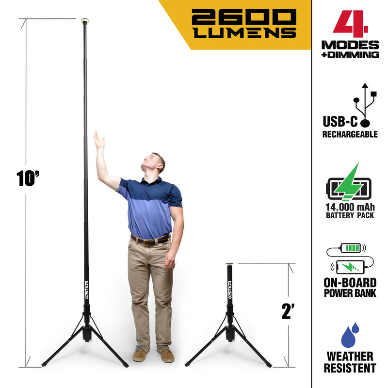 Load image into Gallery viewer, FLi-OVERLANDER 10' Telescoping Light with Wireless Remote
