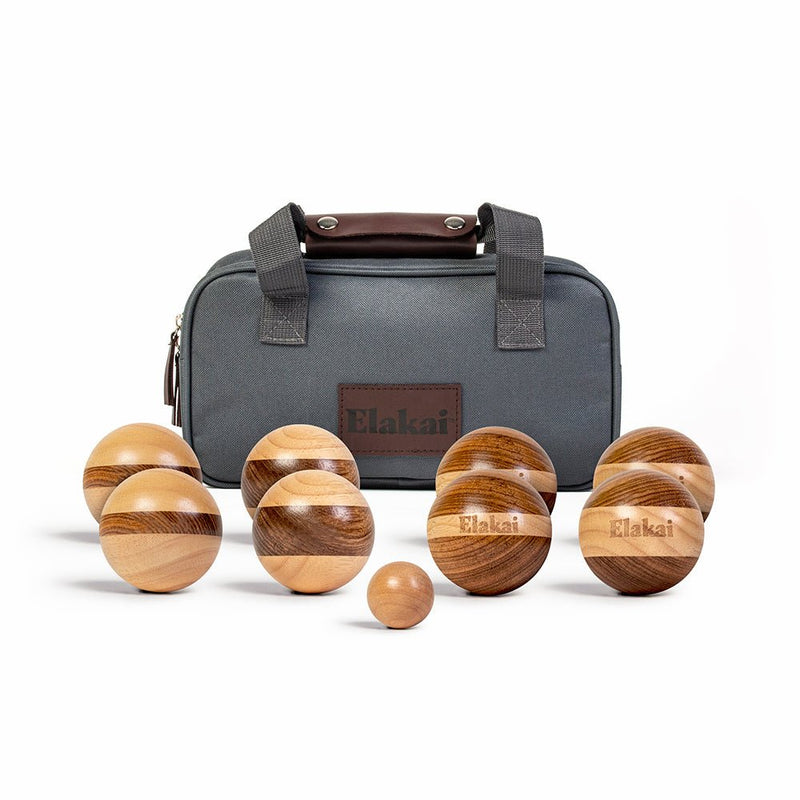 Load image into Gallery viewer, Hevea Wood 72mm Travel Bocce Set