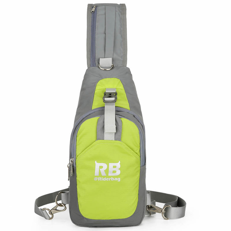 Load image into Gallery viewer, Hi Vis Green Reflective Sling Bag, Small Trekking Bag, Riderbag Unisex