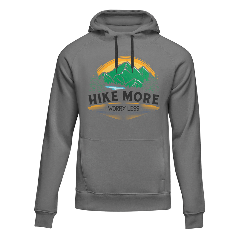 Load image into Gallery viewer, Hike More Worry Less Adult Fleece Hoodie