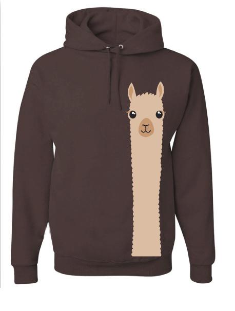 Load image into Gallery viewer, Hooded Sweatshirt: Alpaca Watching