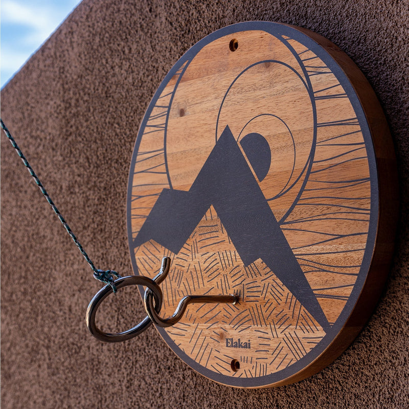 Load image into Gallery viewer, Hook and Ring Toss Game with Natural Wood Finish