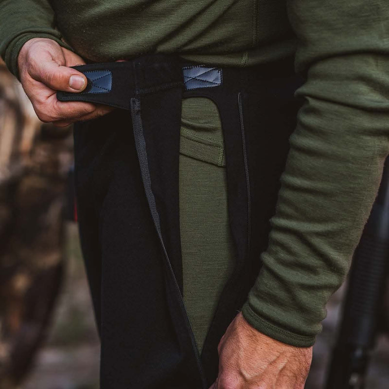 Load image into Gallery viewer, Heavyweight Wool Zip-Off Bottoms 3/4 length - 100% Merino Wool