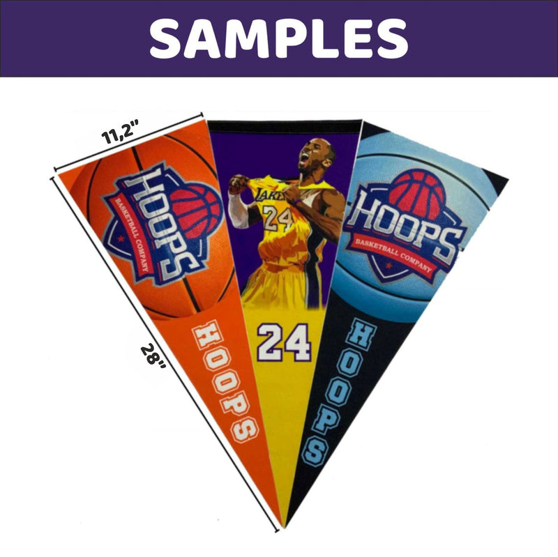 Load image into Gallery viewer, Custom Basketball Pennant (3 Pieces)