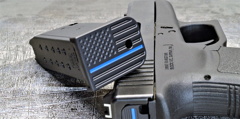 Load image into Gallery viewer, Milspin Thin Blue Line Stainless Steel Magazine Base Plate