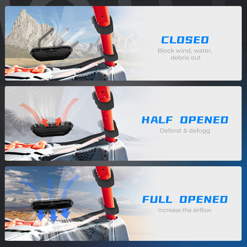 Load image into Gallery viewer, UTV Windshield Vent Kit For Polycarbonate Windshield
