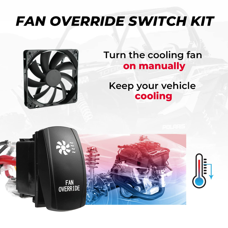 Load image into Gallery viewer, ATV/UTV Fan Override Switch Kit with Relay For Polaris, Can-Am