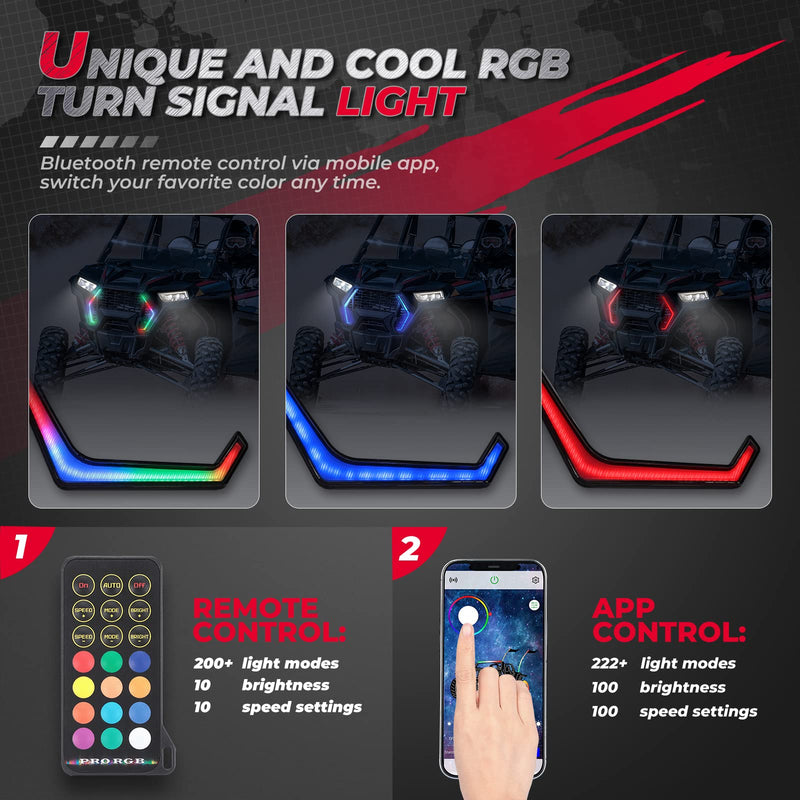 Load image into Gallery viewer, RGB Turn Signal Lights Fit Polaris RZR XP 1000 Turbo (2019-2023)