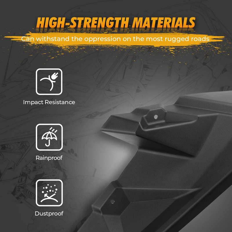 Load image into Gallery viewer, Fender Flares 8.5 Inch Mud Flap for Polaris RZR XP 1000/4