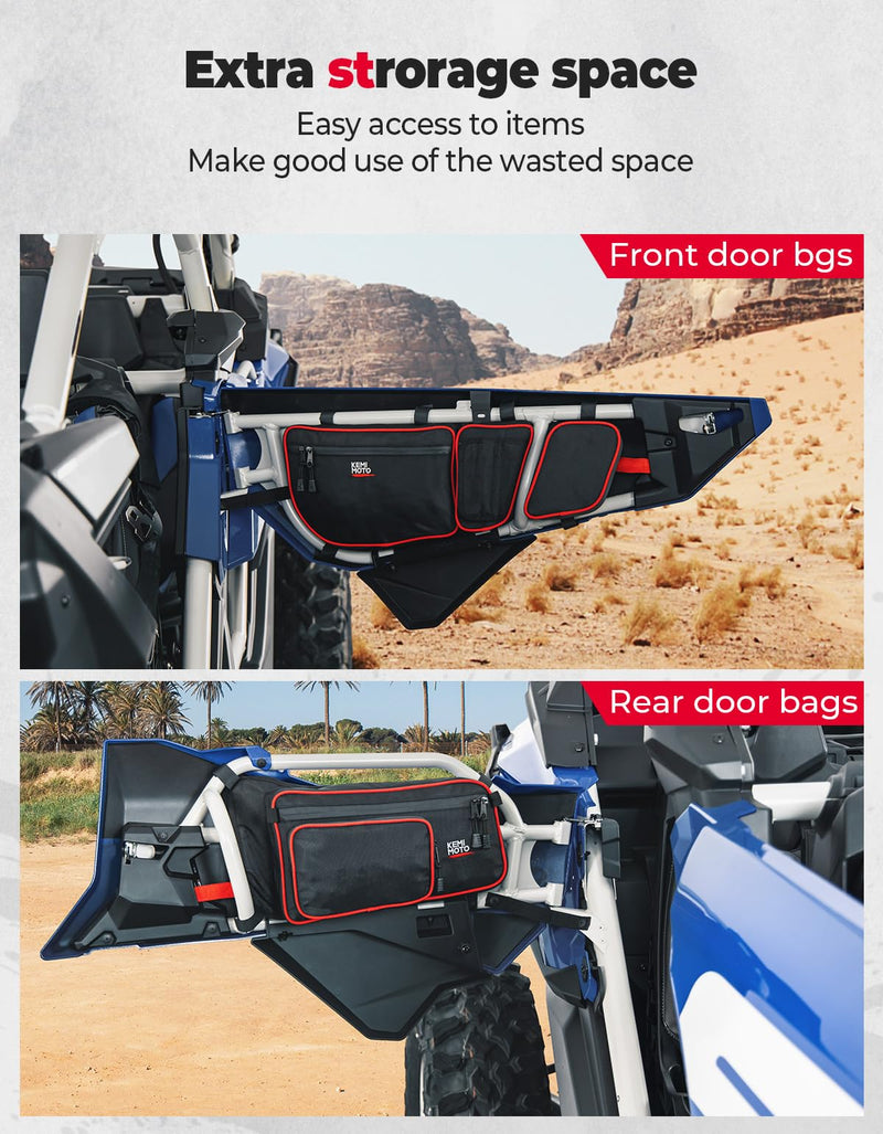 Load image into Gallery viewer, Front and Rear Door Bags for Can-Am Maverick X3 Max - Red