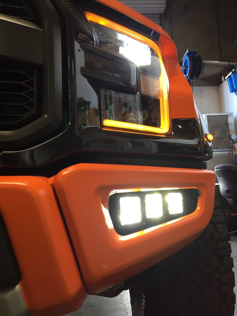 Load image into Gallery viewer, 2017-2020 Ford Raptor Triple Pod Fog Light Mount