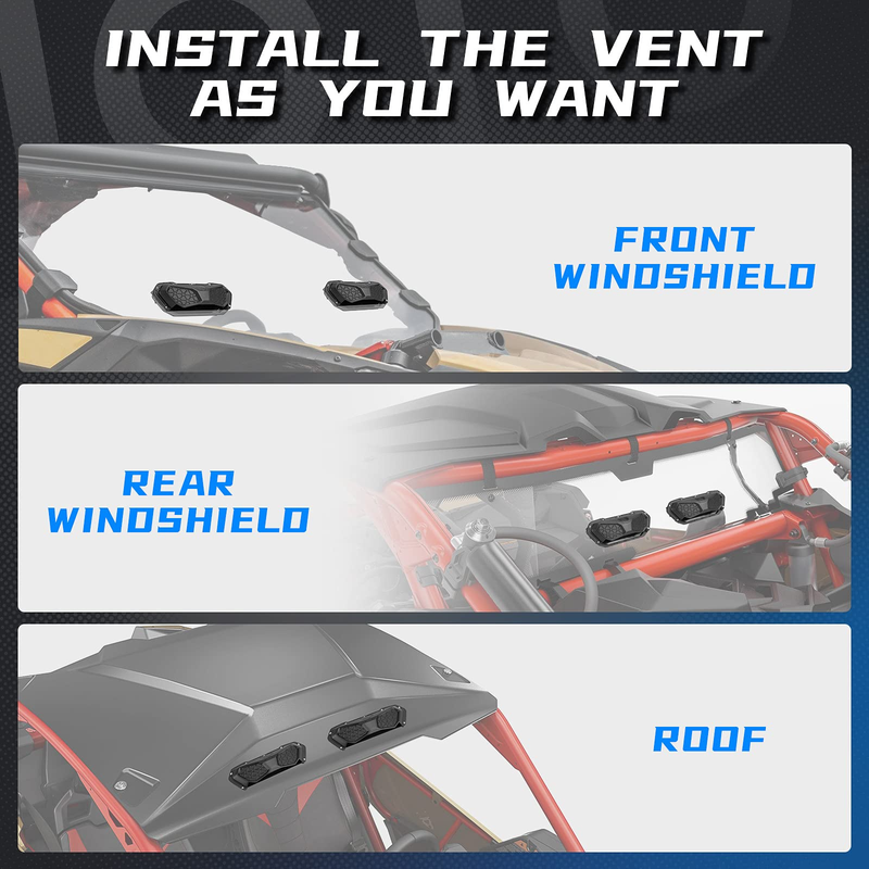 Load image into Gallery viewer, UTV Windshield Vent Kit For Polycarbonate Windshield