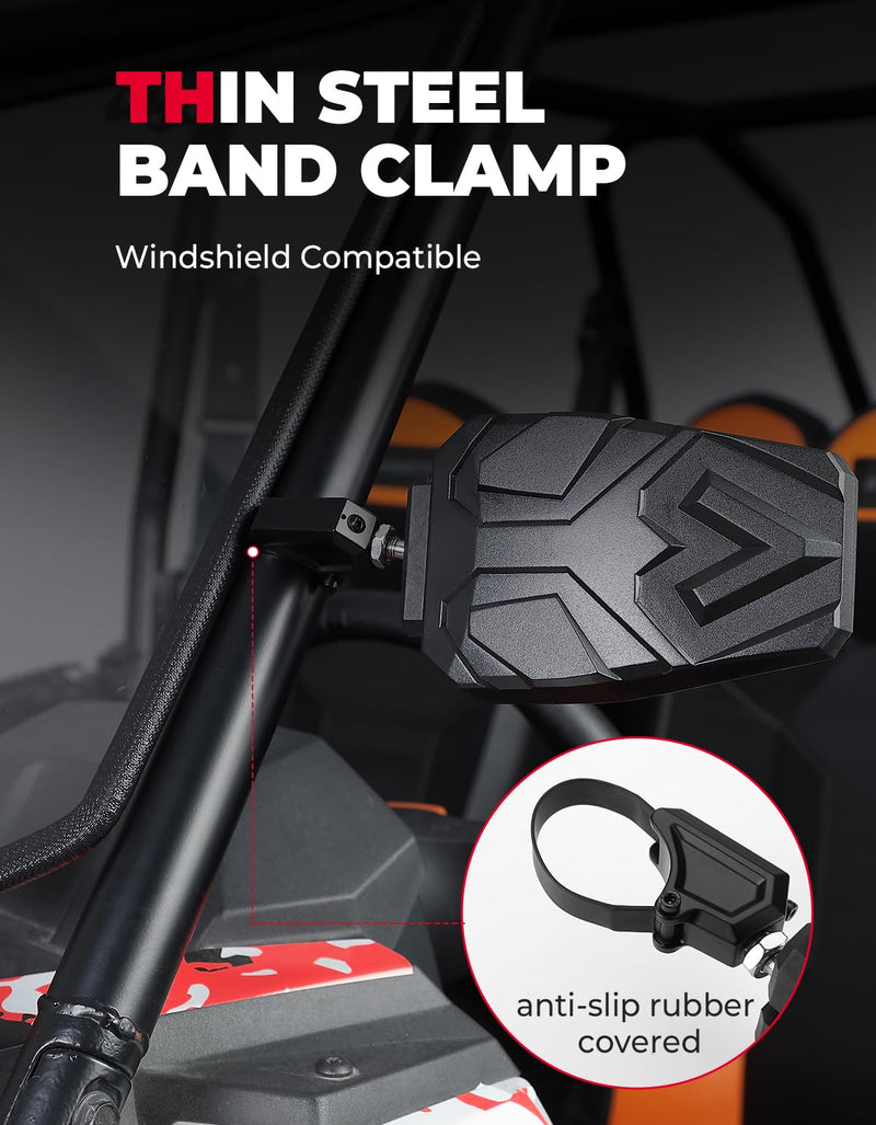 Load image into Gallery viewer, UTV Universal 1.5-1.875 In Side Mirrors for Polaris/Can-Am/Kawasaki