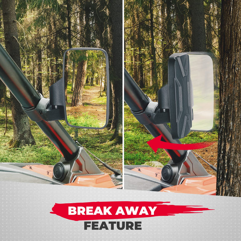 Load image into Gallery viewer, UTV Side Mirrors for 1.6" - 2" Roll Bar Cage (1 pair)