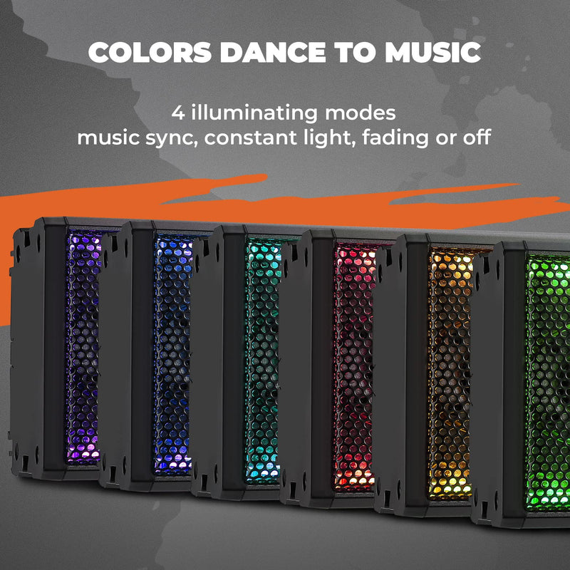 Load image into Gallery viewer, 16'' RGB UTV ATV Golf Cart Sound Bar, BT 5.0, Amplified, IP65 Waterproof Dustproof
