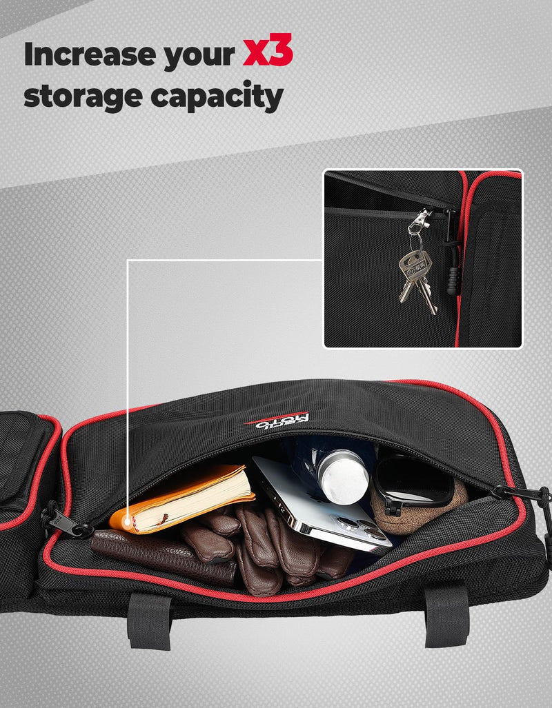 Load image into Gallery viewer, Door Bags with Removable Knee Pads for Can-Am Maverick X3 - Red