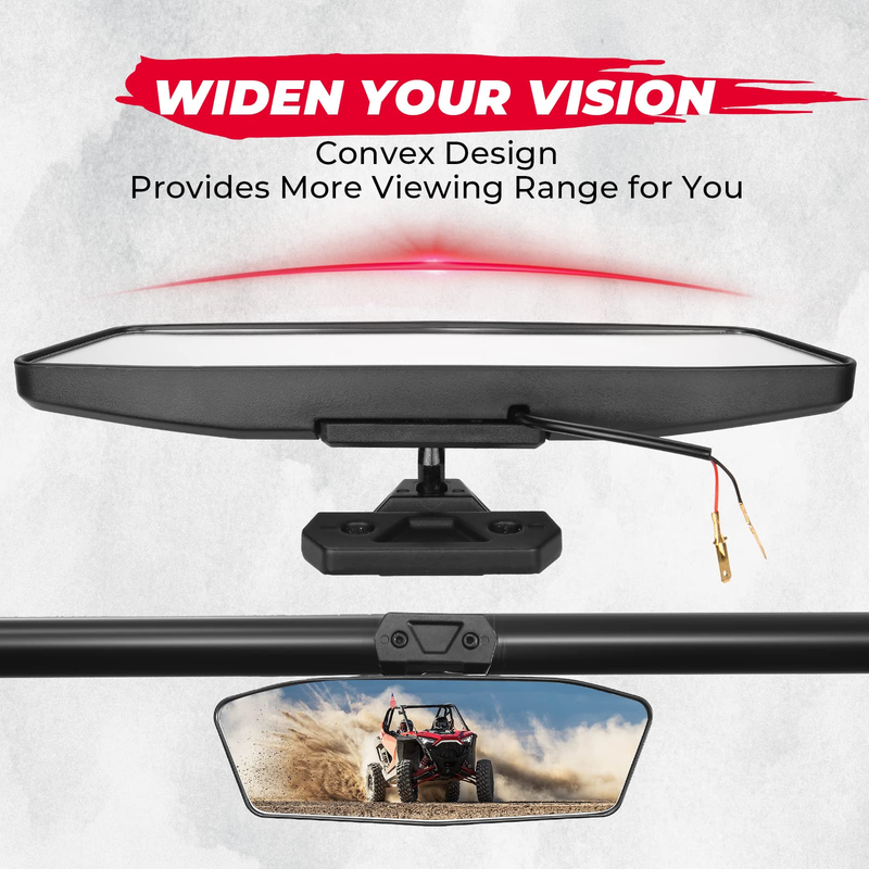 Load image into Gallery viewer, Aluminum Rear View Mirror with Light for Polaris RZR PRO XP/R