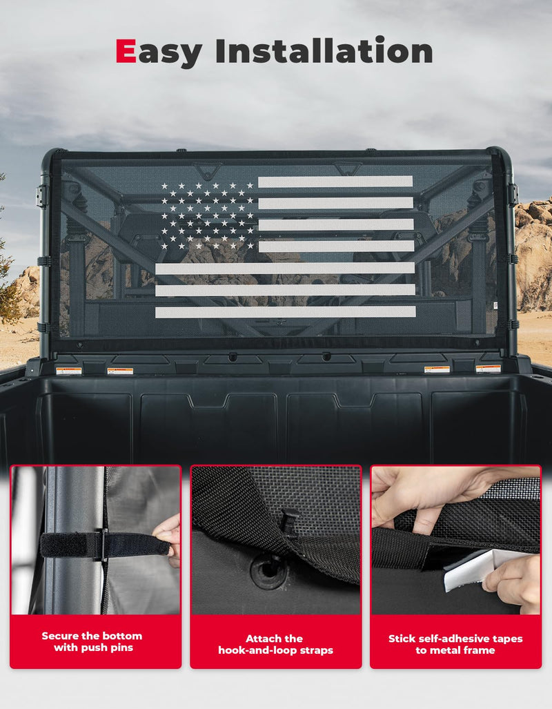 Load image into Gallery viewer, Rear Window Net Soft Windshield for CFMOTO UForce 1000/ 1000 XL