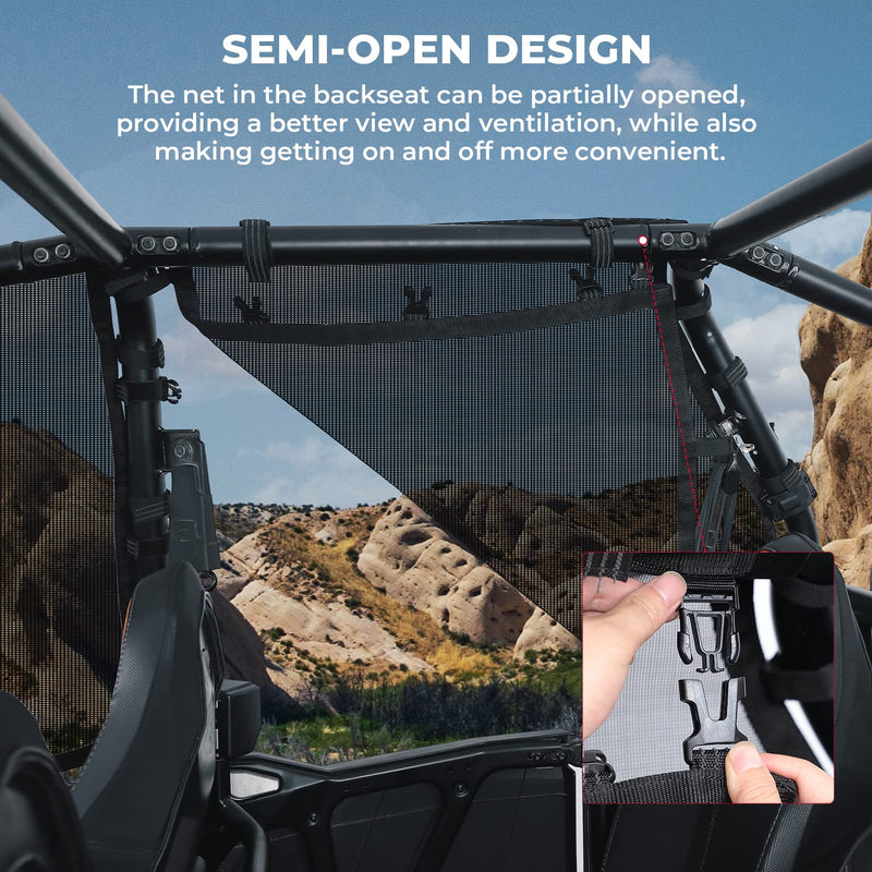 Load image into Gallery viewer, PVC Mesh Window Nets Door Nets for Polaris RZR XP 1000 4 Door 2014-2023