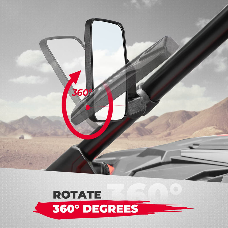 Load image into Gallery viewer, UTV Side Mirrors for 1.6" - 2" Roll Bar Cage (1 pair)