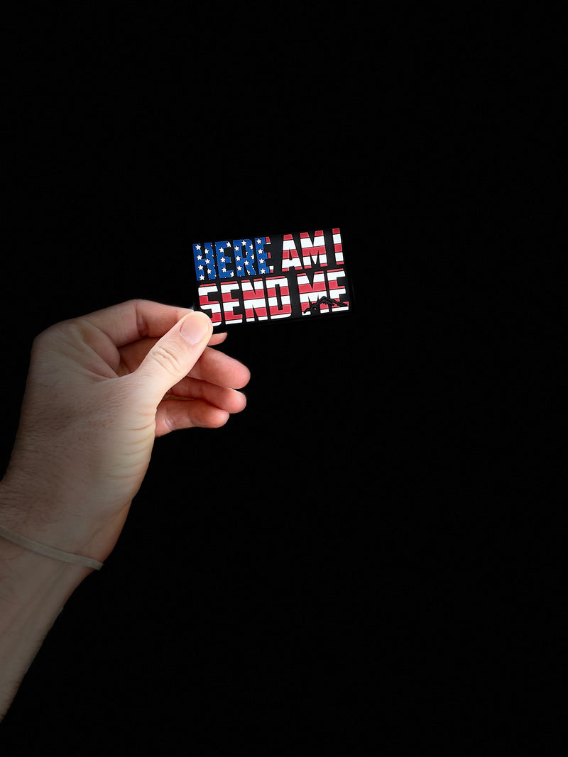 Load image into Gallery viewer, Here Am I, Send Me Patriotic PVC Patch