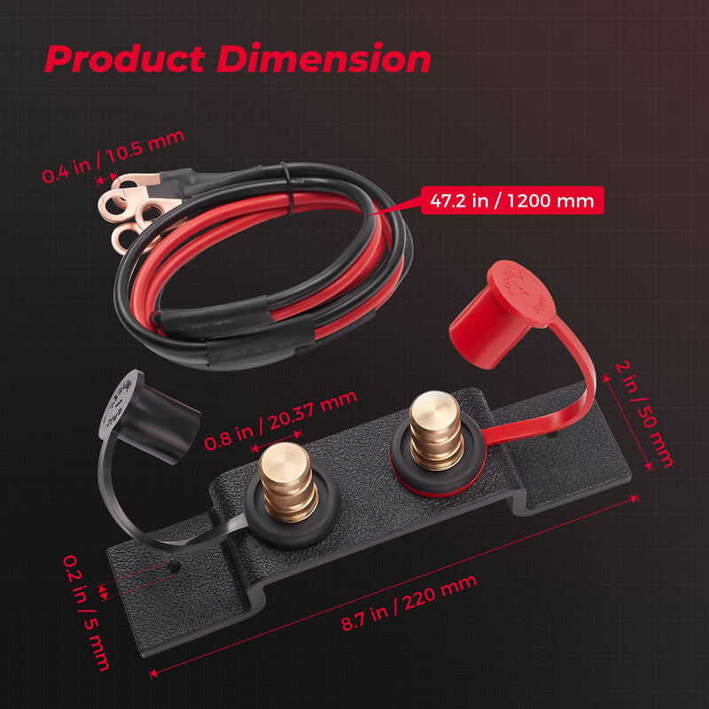 Load image into Gallery viewer, Universal Battery Jump Post Starter Terminal Relocation Kit for Can-Am Maverick X3, Polaris