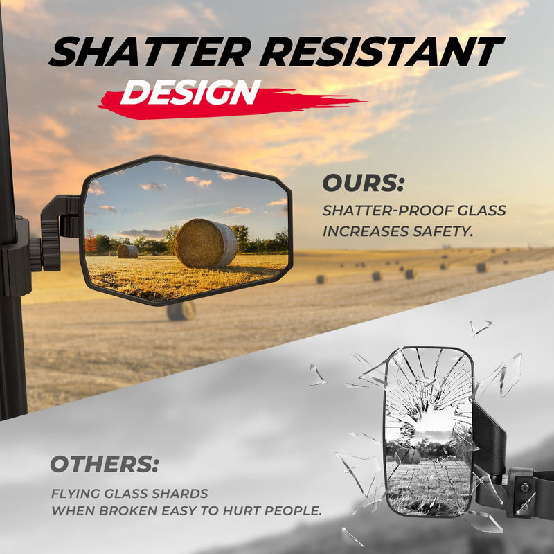 Load image into Gallery viewer, UTV Side Mirrors for Polaris Ranger/ Can-Am Defender/ Maverick Trail
