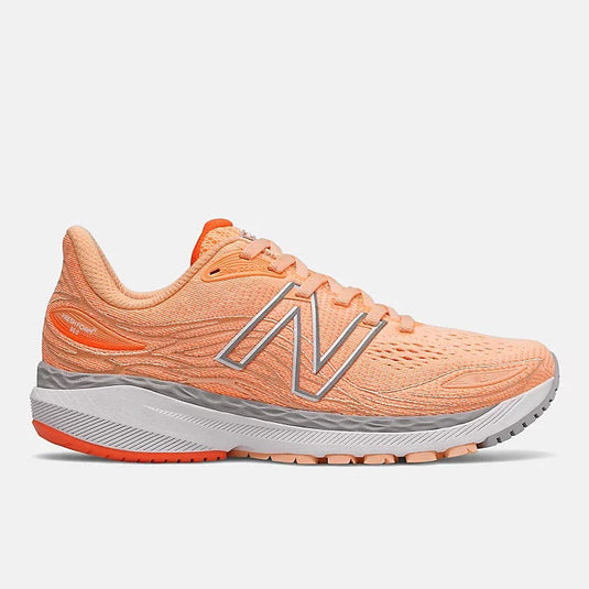 Women's New Balance Fresh Foam X 860v12, Light Mango/Dynamite, 5.5 D Wide - Skoutley Outdoors LLC