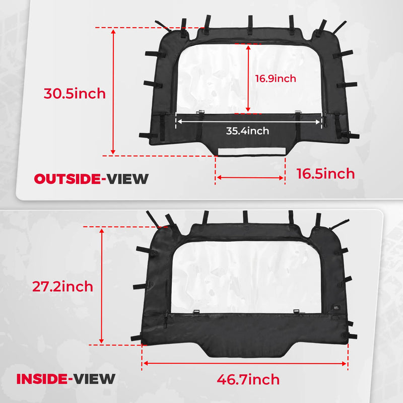 Load image into Gallery viewer, Soft Rear Windshield for Polaris RZR XP 1000 /4 2014-2023