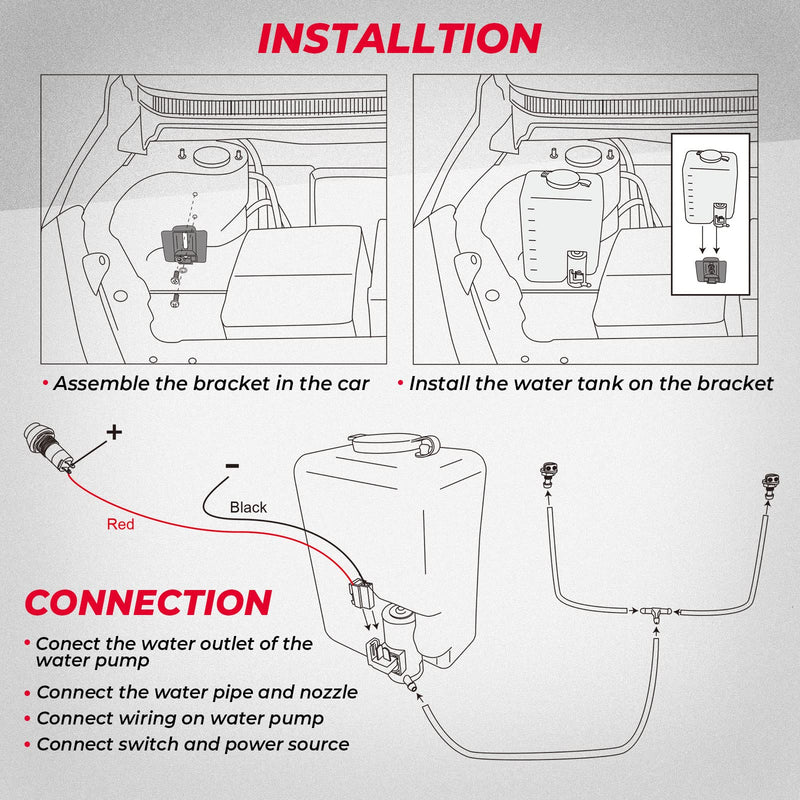 Load image into Gallery viewer, 1.5L Universal Car Windshield Washer Pump Reservoir Bottle Kit