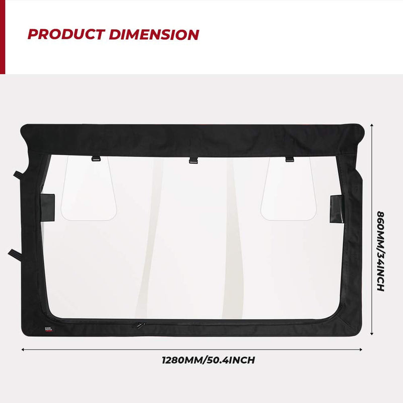 Load image into Gallery viewer, Rear Windshield with Zipper Back for Yamaha Rhino / Massimo