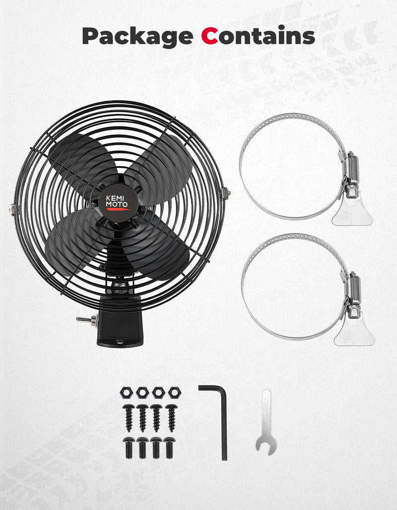 Load image into Gallery viewer, UTV 12V 8'' Cooling Fan for Car,Truck,RV