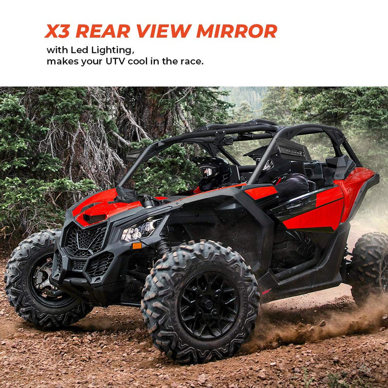 Load image into Gallery viewer, One Pair LED Side Mirrors for Can-Am Maverick X3 | X3 MAX