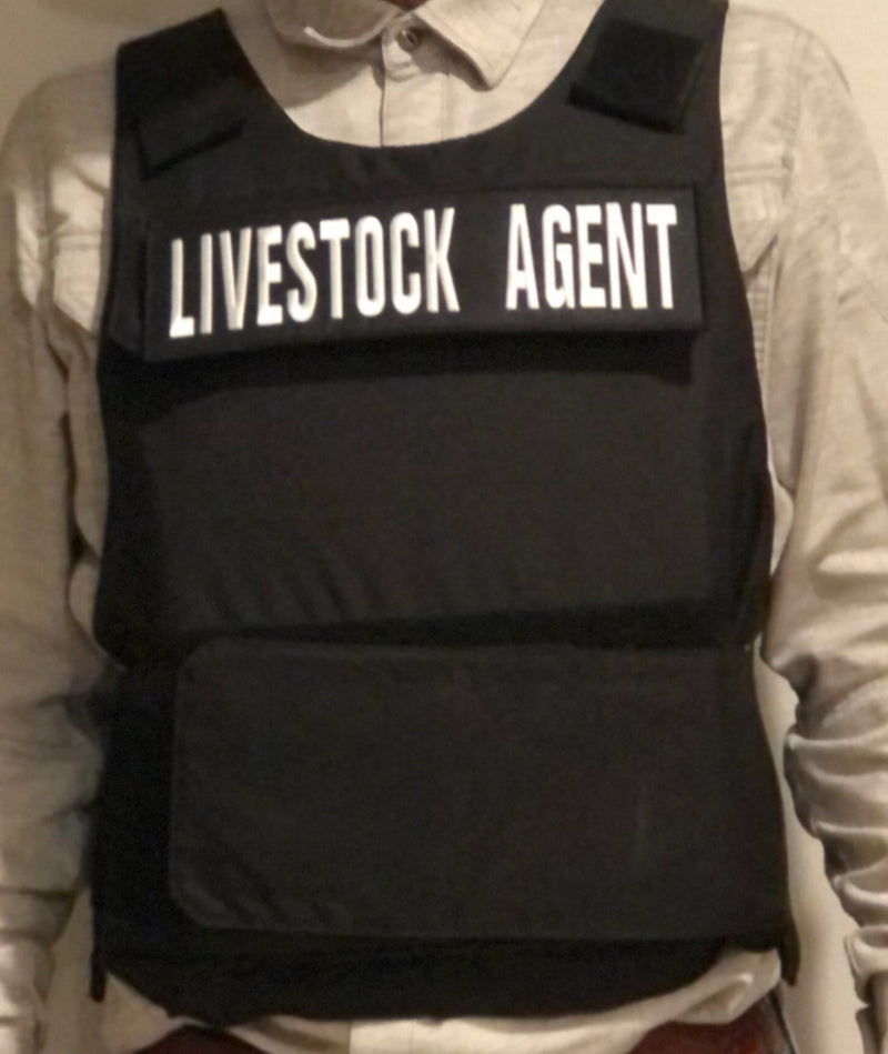 Load image into Gallery viewer, (Pair) LIVESTOCK AGENT Patches (3” x 10”) Hook and Loop