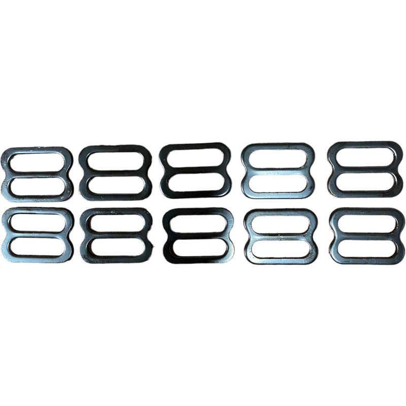 Load image into Gallery viewer, 1" Dull Black Resin Stamped Steel Slide 20 PACK | SLIDE1BLK3100