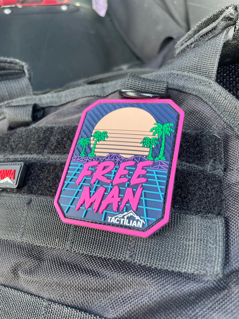 Load image into Gallery viewer, Free Man Retro Miami PVC Patch