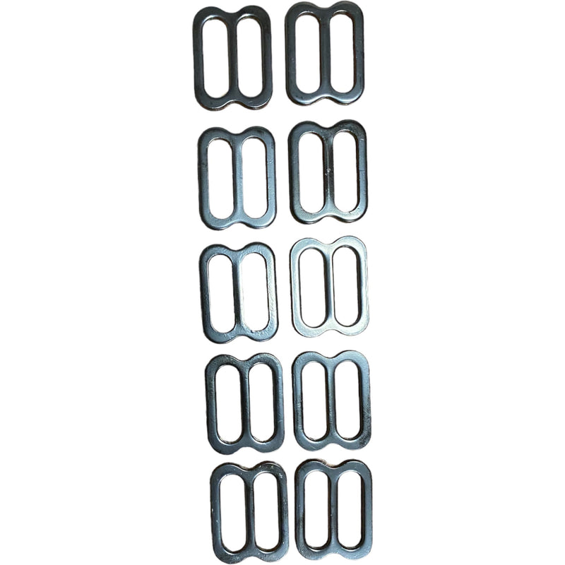 Load image into Gallery viewer, 1" Dull Black Resin Stamped Steel Slide 20 PACK | SLIDE1BLK3100