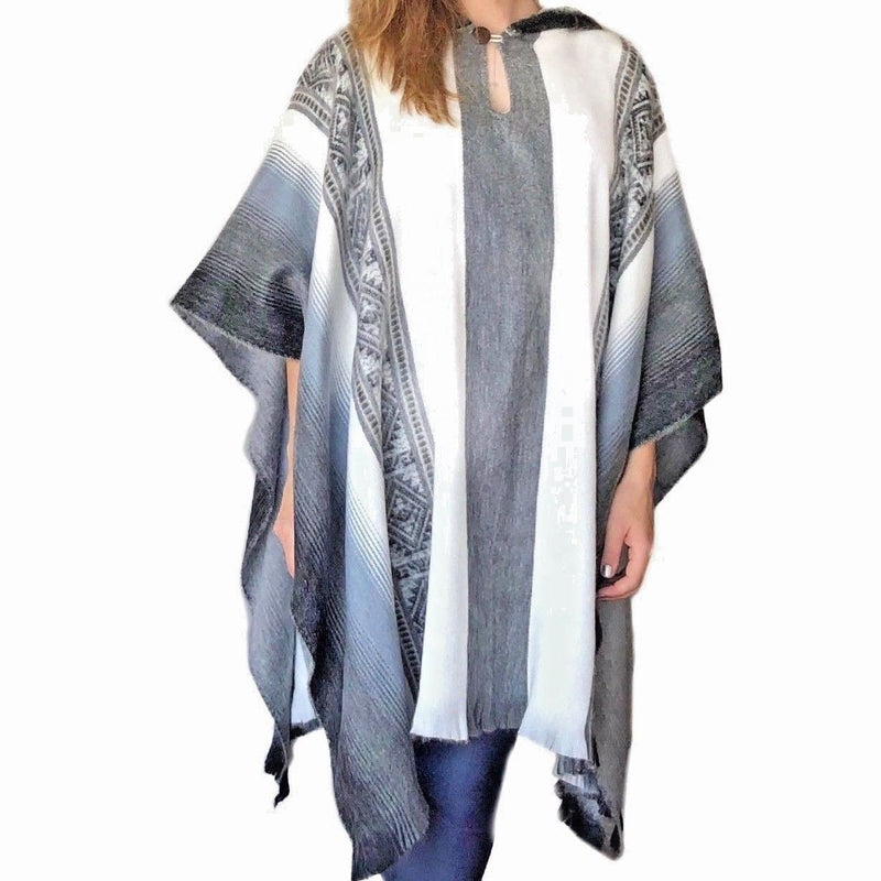 Load image into Gallery viewer, Incan Grays Alpaca Poncho