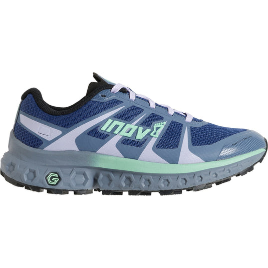 Women's Inov8 Trailfly Ultra G 300 Max, Navy/Mint/Black, 10 B Medium - Skoutley Outdoors LLC