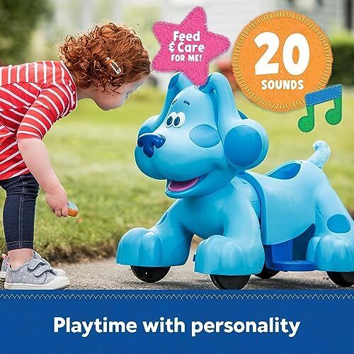 Interactive Blue's Clues Snack Time Ride-On Toy by Kid Trax - 6V Rideamals with 20 Fun Sounds