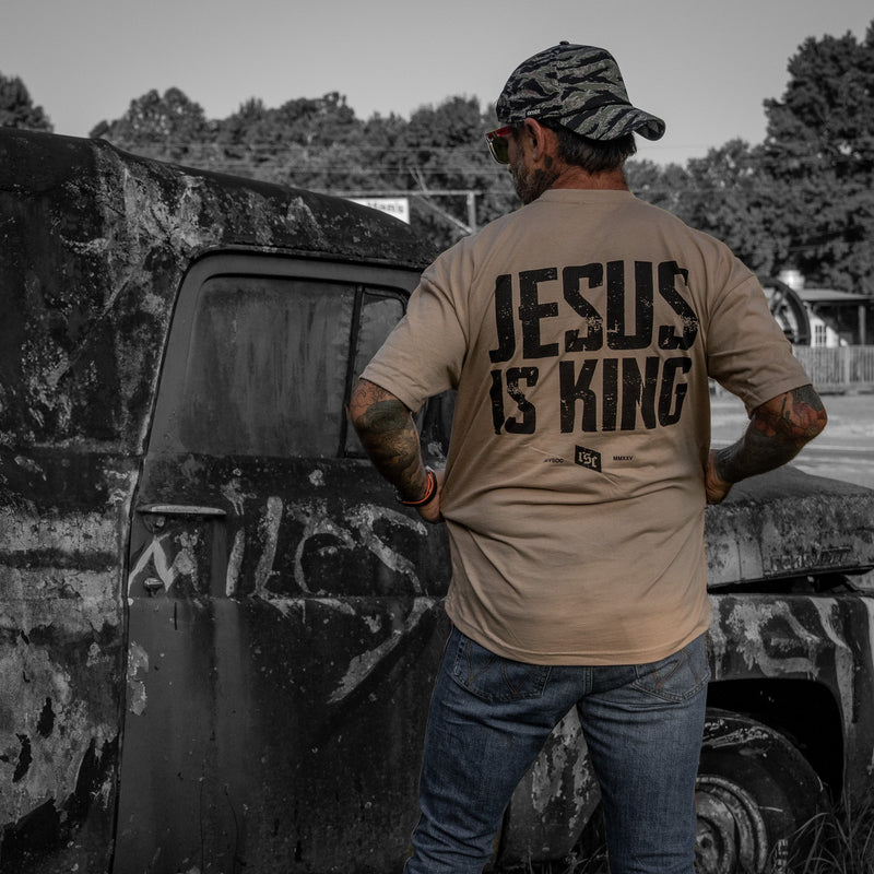 Load image into Gallery viewer, Jesus Is King Heavyweight Men's T-Shirt