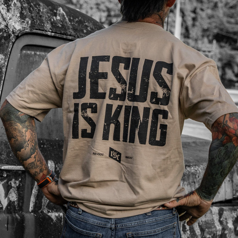 Load image into Gallery viewer, Jesus Is King Heavyweight Men's T-Shirt