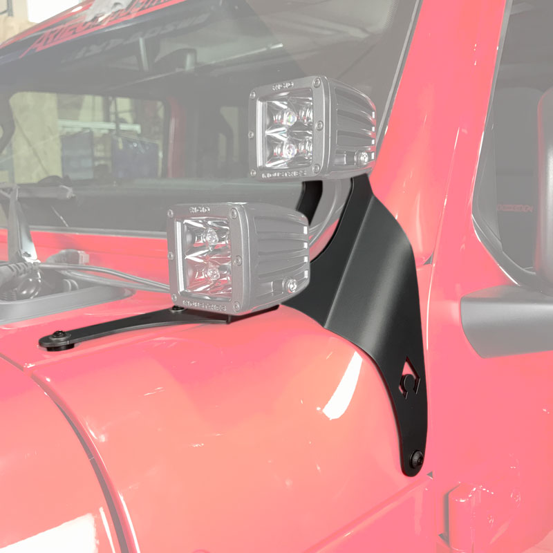 Load image into Gallery viewer, JL A-pillar Dual LED Cube Light Mounts