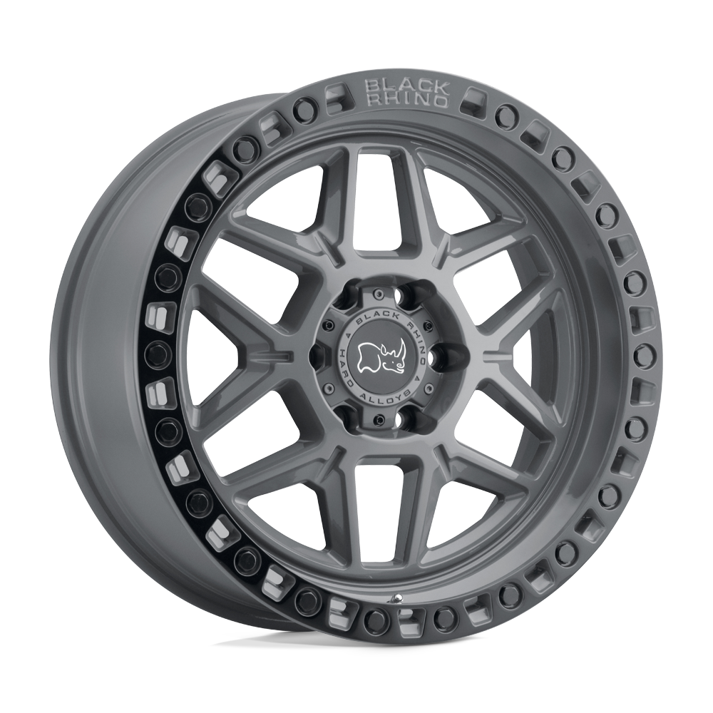 Black Rhino Hard Alloys Kelso Battleship Gray W/ Black Ring